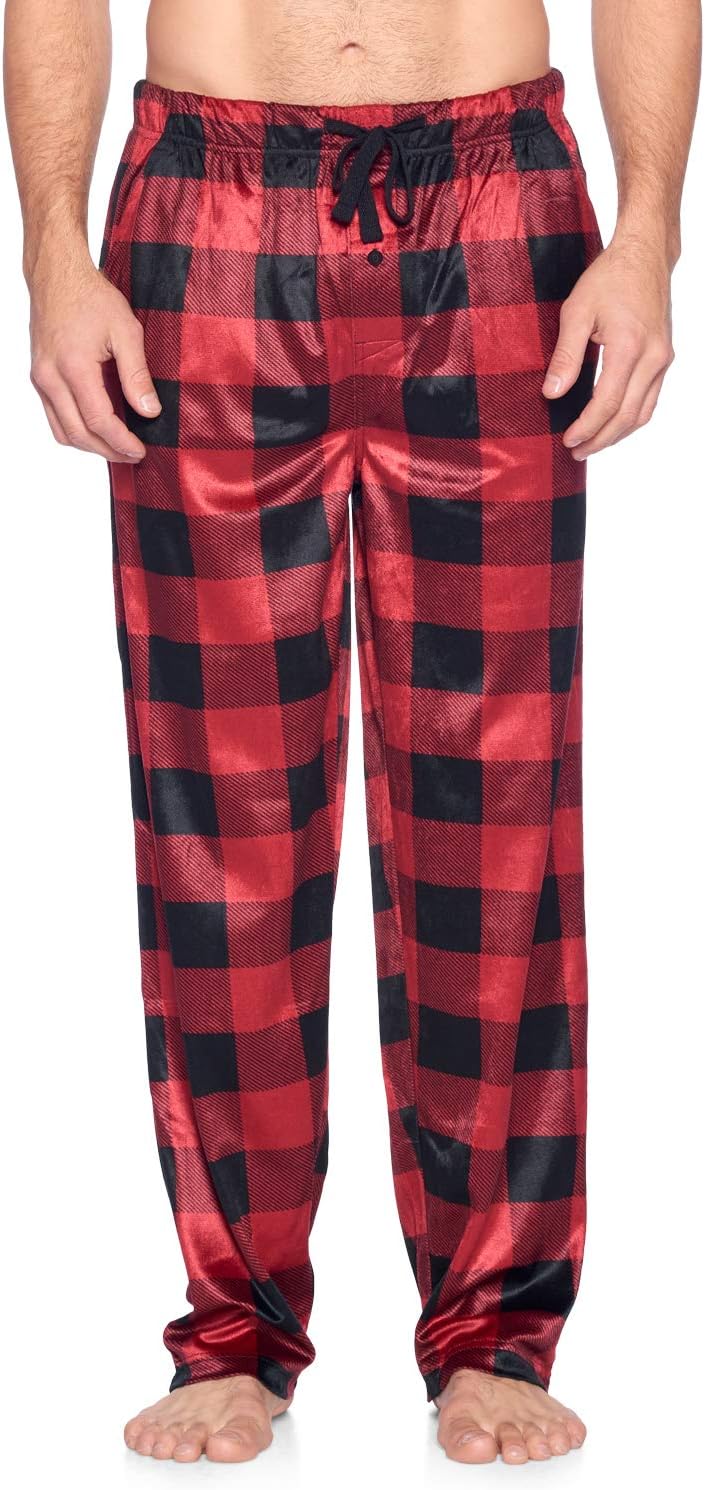 Ashford & Brooks Men's Fleece Pajama Pants, Fuzzy Soft Sleep Lounge Bottoms