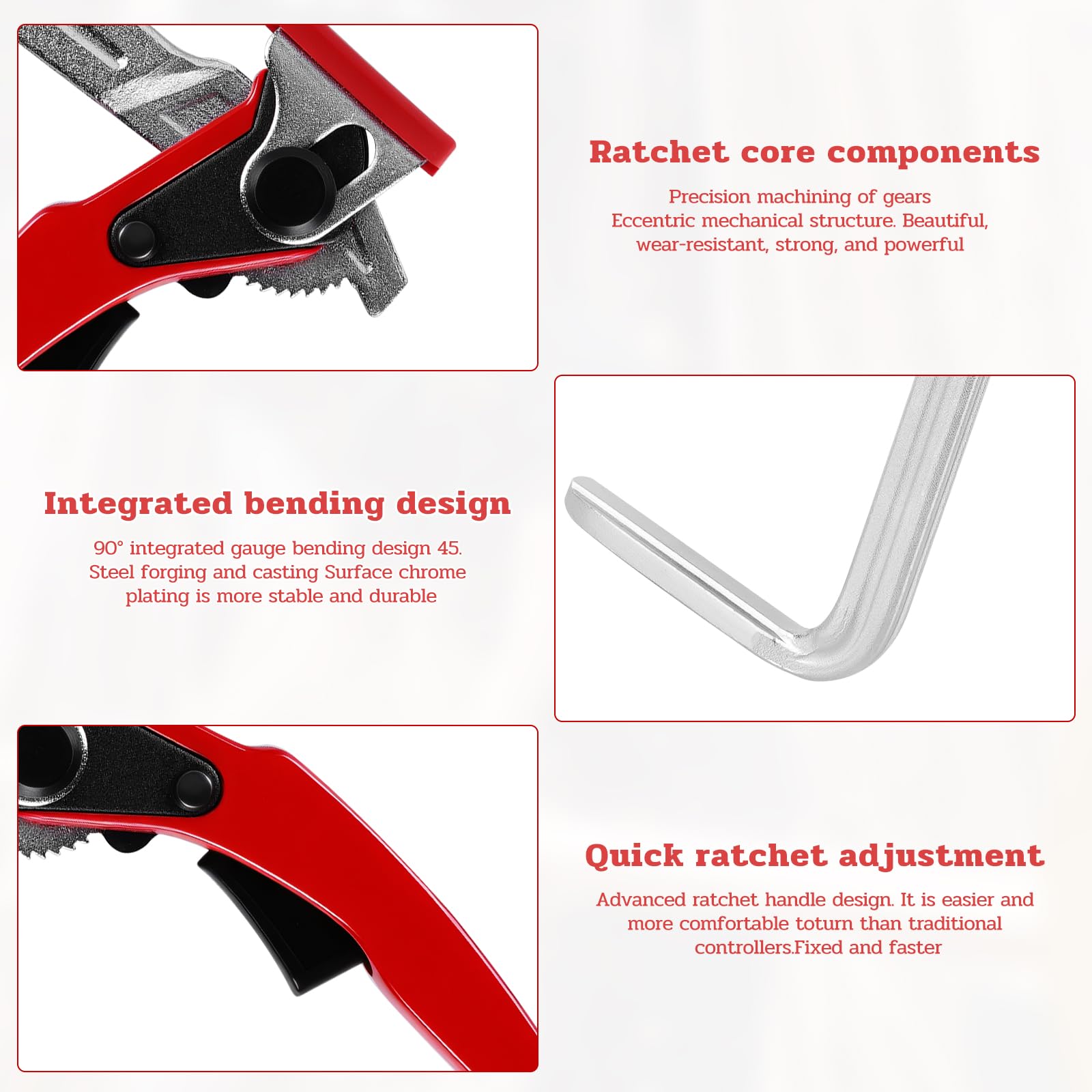 Jellybibo 2 Pack Ratchet Track Saw Clamp, Quick Release Track Saw Clamps - Image 3