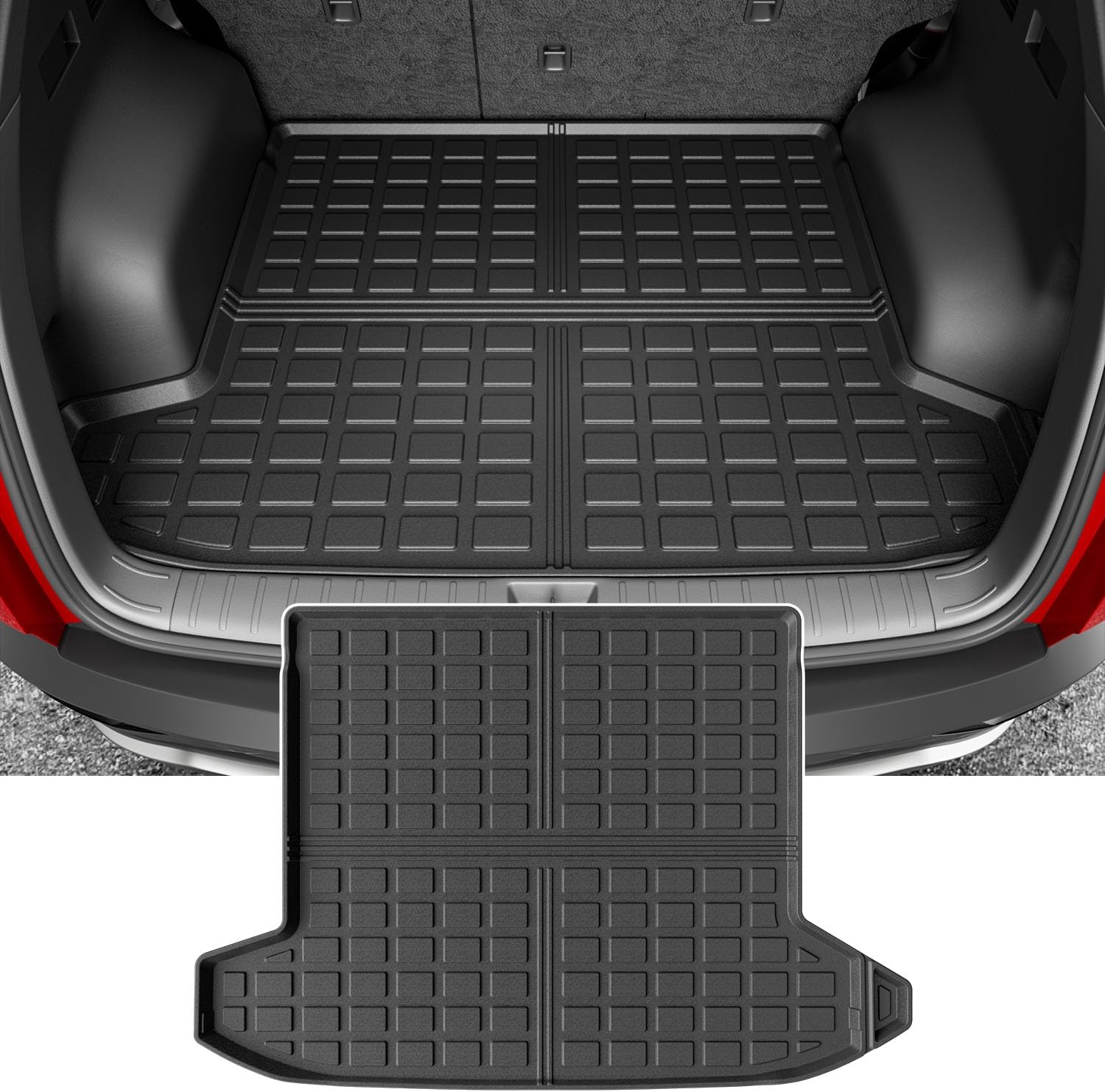 powoq Trunk Mat Compatible with 2022-2026 Hyundai Tucson Cargo Liner TPE Trunk Liner (Fit with Optional Bose Premium Audio System) Replacement for 2022-2025 2026 Hyundai Tucson Accessories (Trunk Mat)