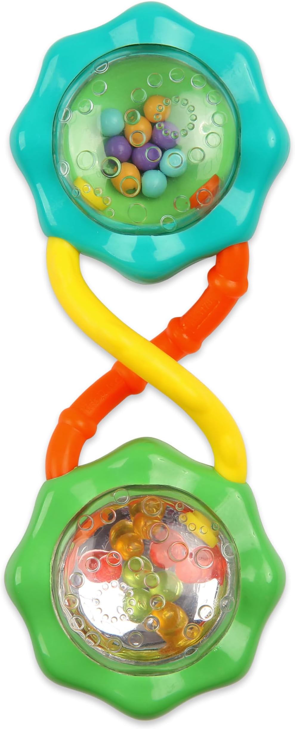 Bright Starts Rattle & Shake BPA-Free Baby Barbell Toy, Green, Ages 3 Months+