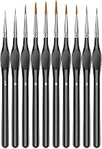 10Pcs Micro Paint Brushes Set with Triangular Handles - For Acrylic, Watercolor, Crafts, Models