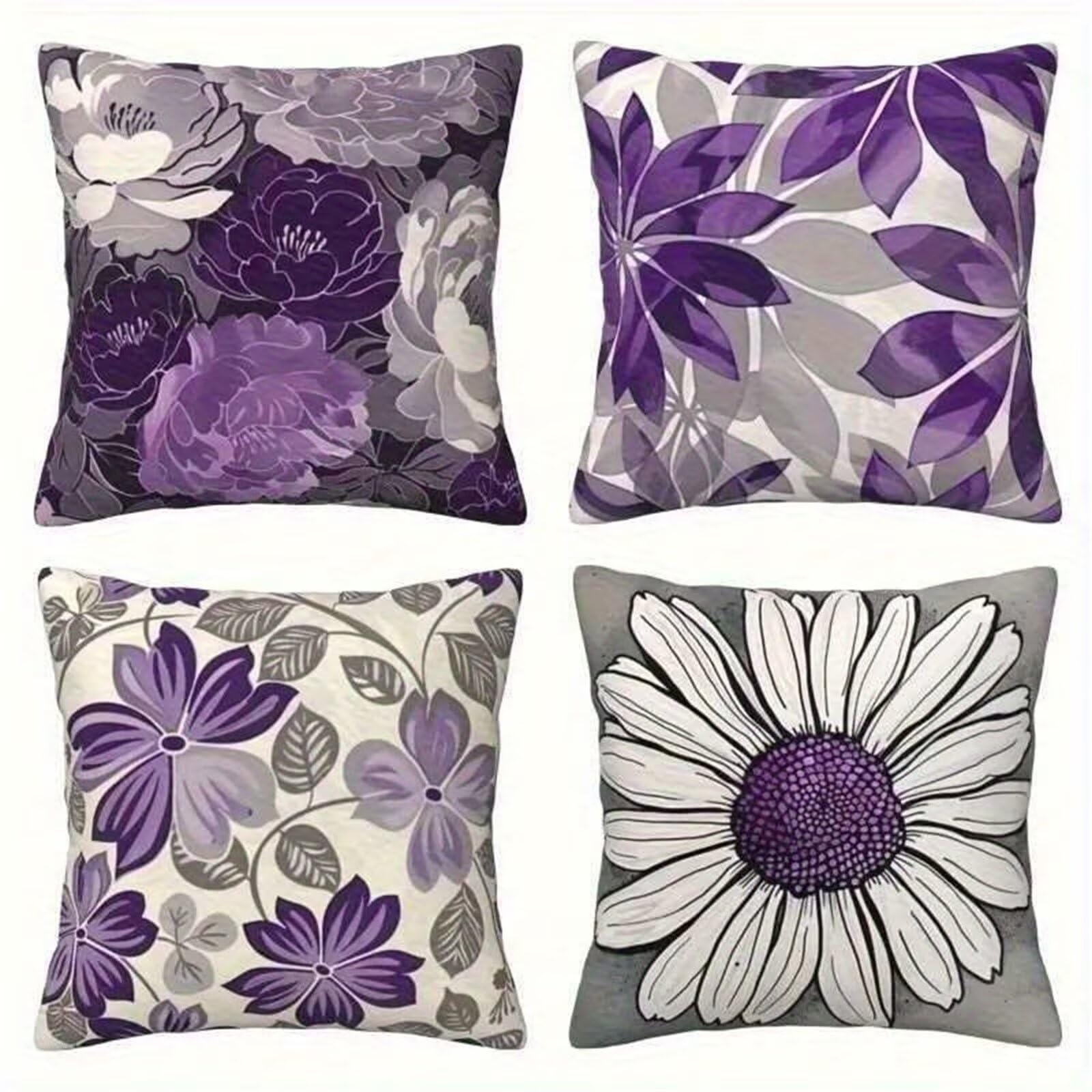 Housse de coussin canapé moderne fleur pour un salon design