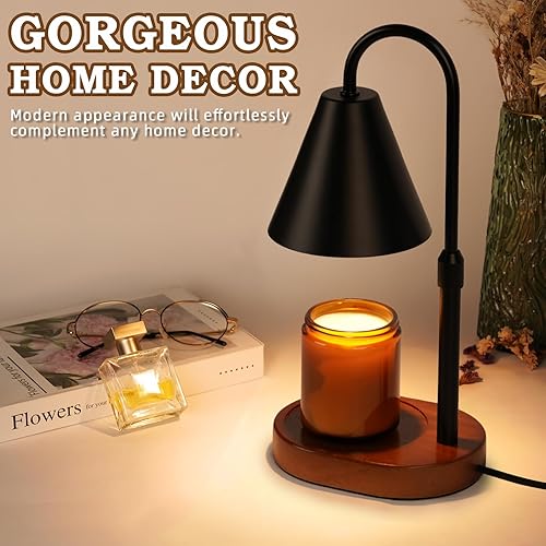 Miniatura 2 de Lámpara calentadora de velas con temporizador regulable, regalos de cumpleaños de Navidad para mujeres y madres, lámpara de vela moderna, calentador