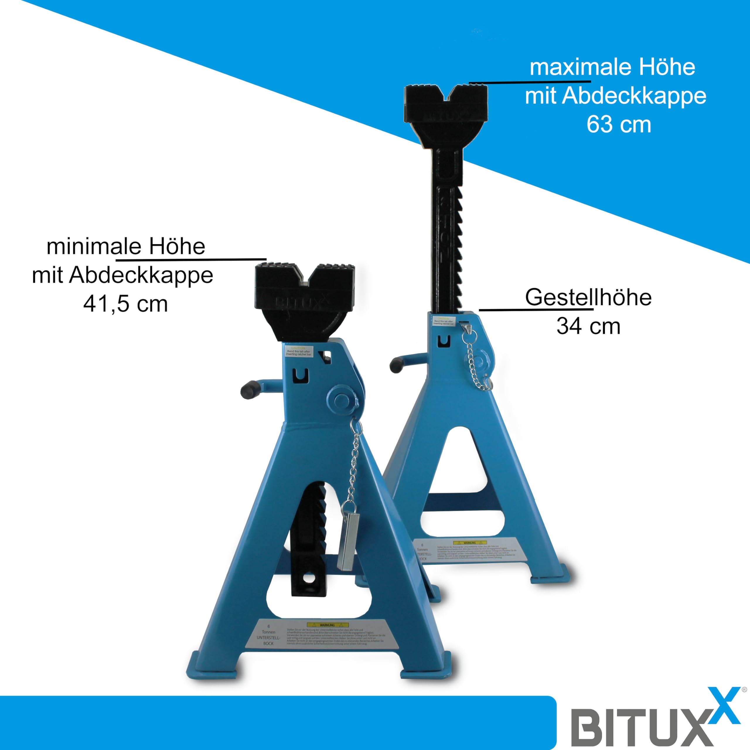 BITUXX® 4X Schwerlast LKW Unterstellböcke Auto PKW Abstellbock Stützbock Heber 6000kg 6t
