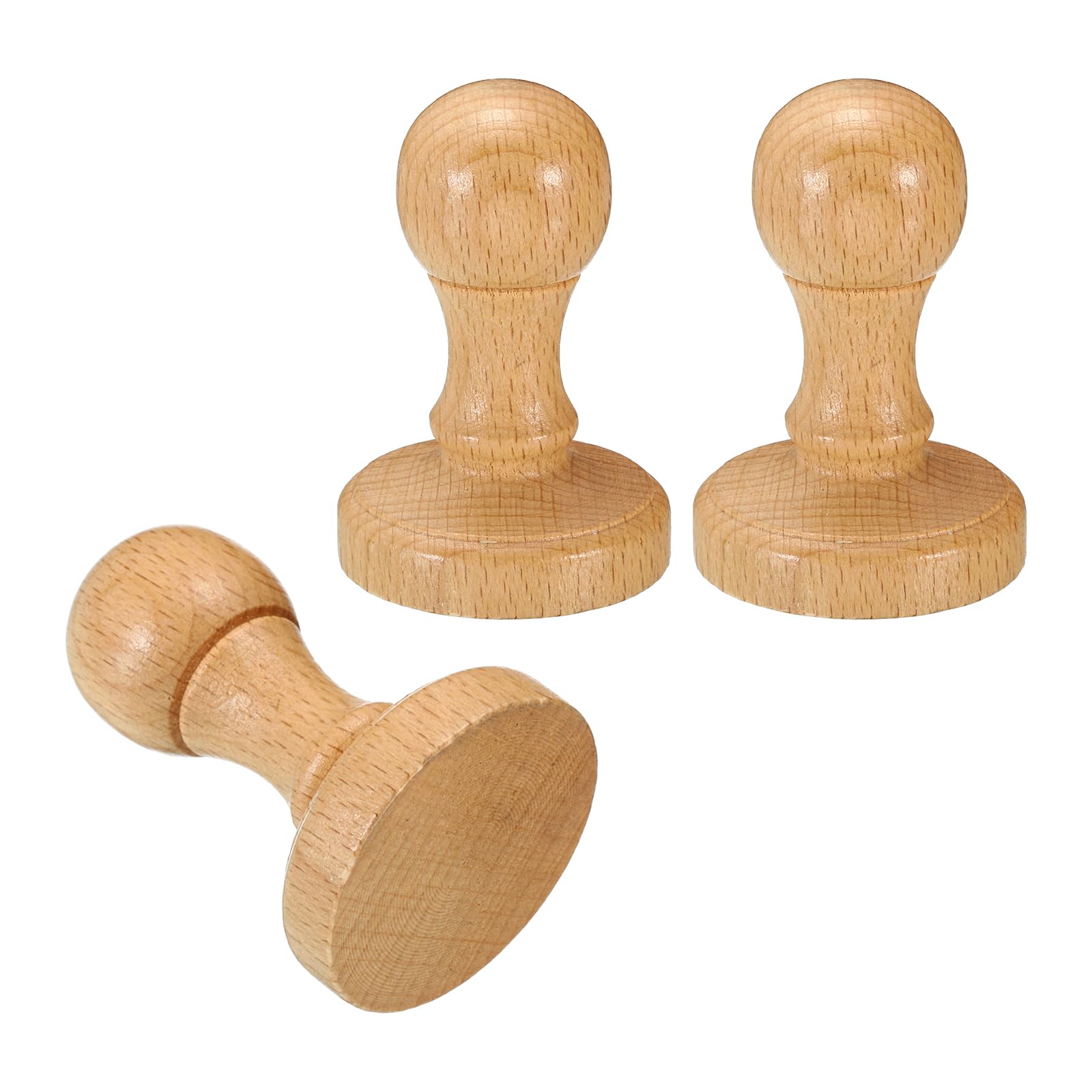 PATIKIL 38mm Stempel Hout Rond Handvat, Houten Knoppen Stempel Mounts Lade Trekt voor Stempel Maken DIY Crafting Scrapbooking, Bruin