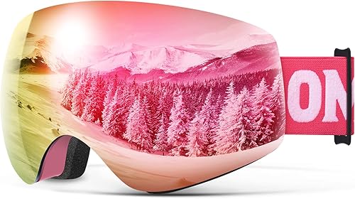 OMID Gafas de esquí para niños, antivaho con protección UV, gafas de snowboard para niños y niñas