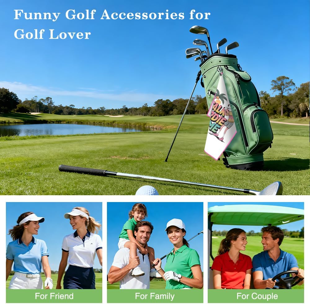 Talk Birdie to Me Golf Towel, Funny Golf Towel with Clip for Women, Golfing Accessories for Women, Golfing Gifts for Lady Mom Sister, Sport Towels Retirement Birthday Gifts for Golfer Lady Mom - Image 6