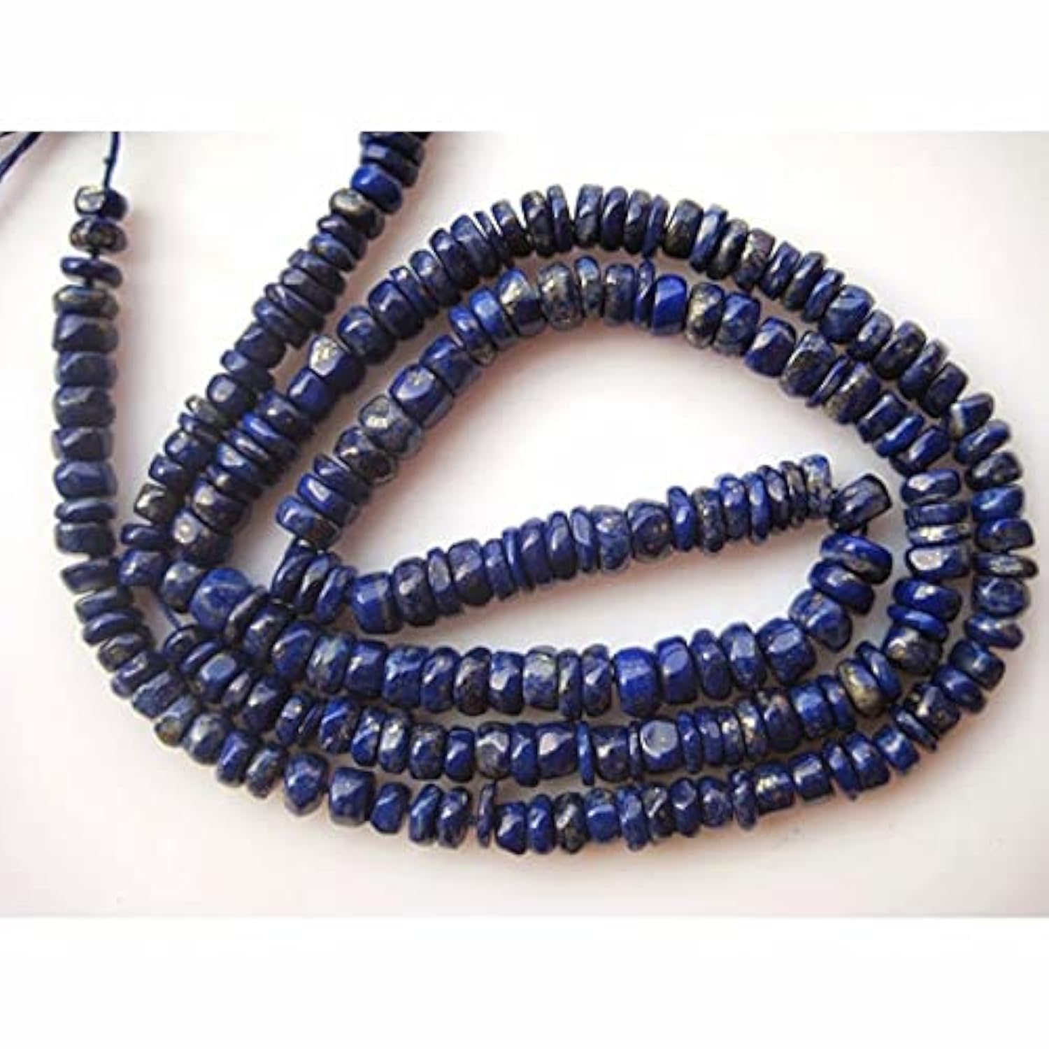 Perles de lapis-lazuli rondelle 10mm LKBEADS pour remplacer vos fausses pierres en plastique