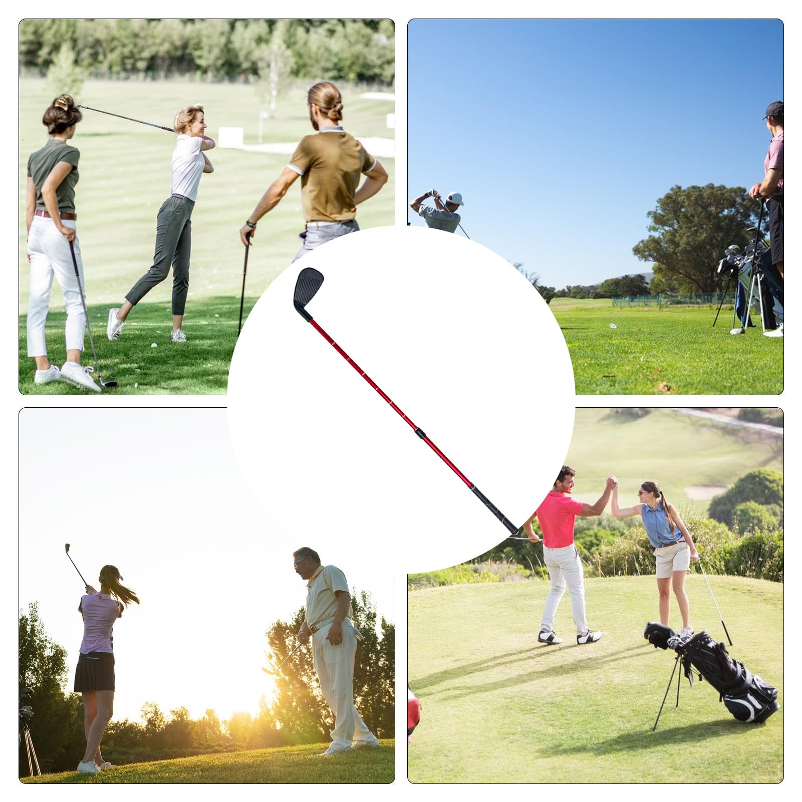 Putter da golf per bambini, in miniatura a due vie, lunghezza regolabile, scala trasparente, per destrorsi e mancini, 55-80 cm, adatto per bambini, adolescenti e ragazzi che imparano