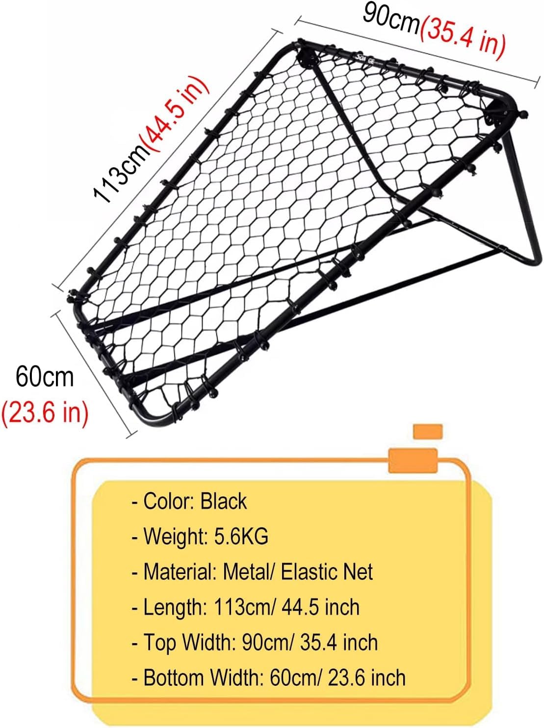 Shootaround - Sistema de práctica de tiro multideportivo para voleibol y fútbol, 90 cm de ancho, red de rebote/pase de béisbol, equipo de entrenamiento de patadas de fútbol