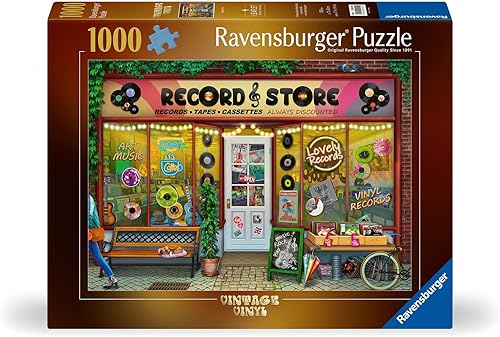 Miniatura 3 de Ravensburger Rompecabezas de vinilo vintage de 1000 piezas para adultos, 17307, cada pieza es única, la tecnología Softclick significa que las