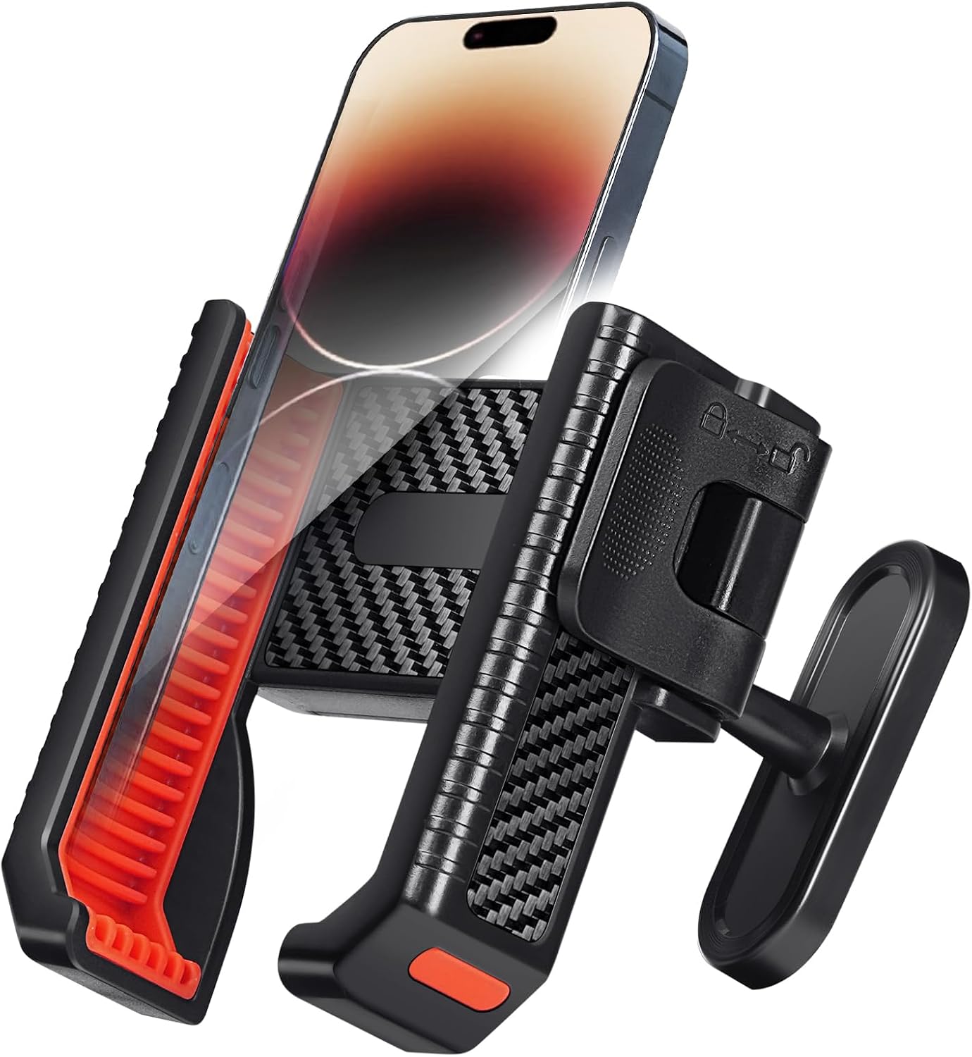 Magnetic Golf Cart Phone Holder, 360° Rotation Golf Cart Magnetic Phone Mount for Cellphone, Golf Cart Accessory & Great Gift, Strong N52 Magnets, Universal Fit, Red (1PCS)