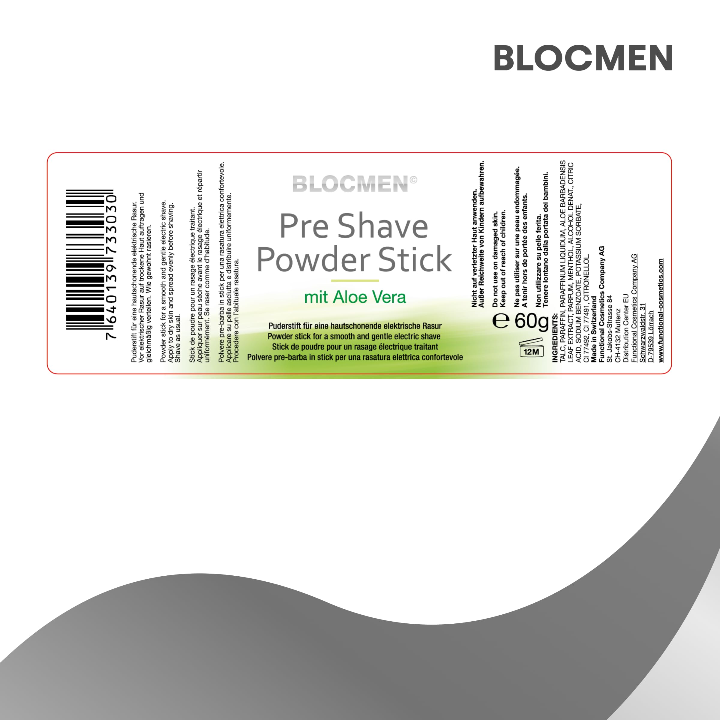 Pre Shave Powder Stick
