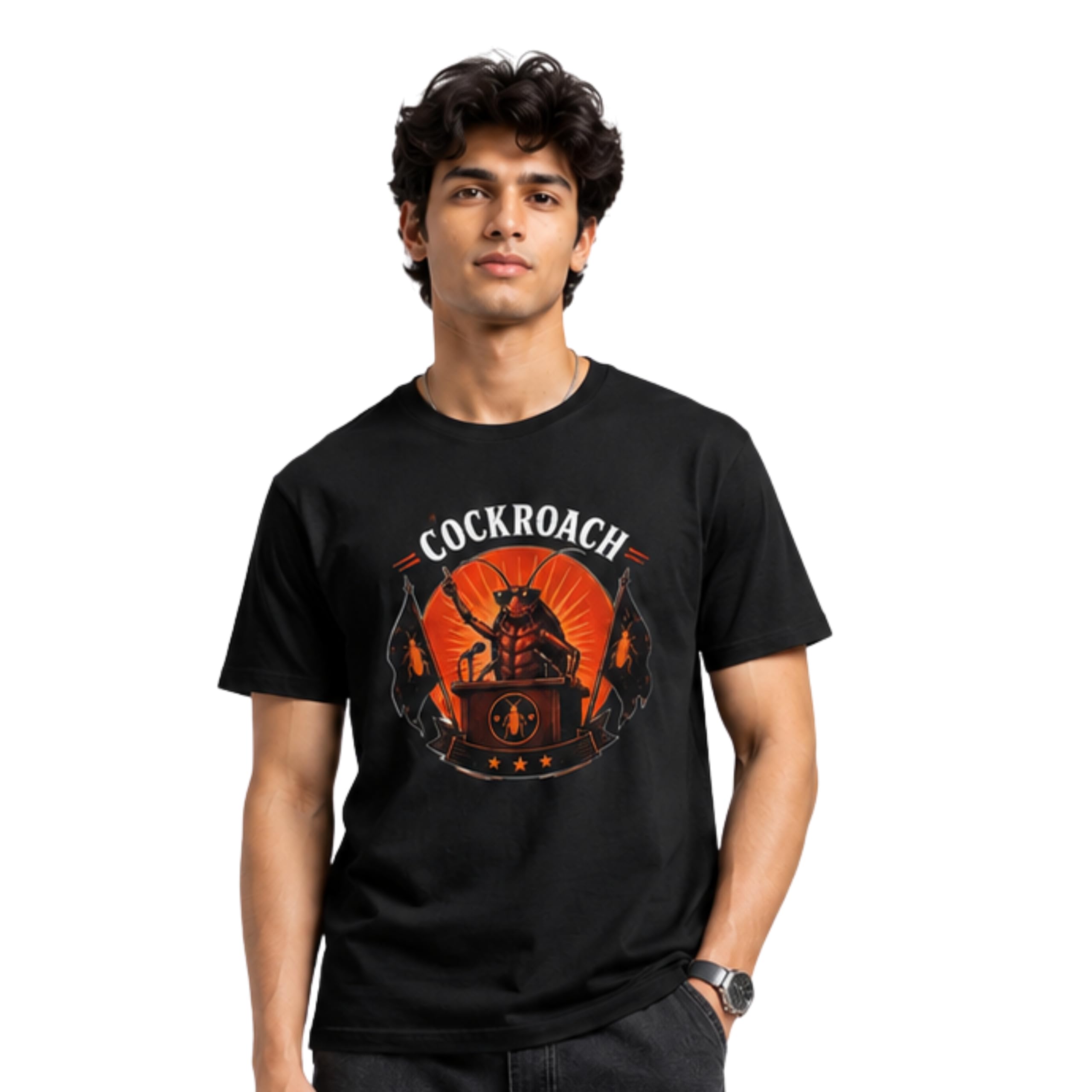 hype born Trending CJP Cockroach Graphic Printed Tshirt | Round Neck Cotton T-Shirt-picture-47