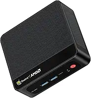 Beelink Mini PC SER5, AMD Ryzen 7 5800H (até 4,4 GHz) 8C/16T, Mini Computador Desktop 32GB DDR4 RAM 1TB NVMe SSD, PC pequeno para jogos com saída 4K a 60Hz/BT5.2/WiFi 6 para jogos/escritório/casa/W11