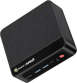 Beelink Mini PC SER5, AMD Ryzen 7 5800H (até 4,4 GHz) 8C/16T, Mini Computador Desktop 32GB DDR4 RAM 1TB NVMe SSD, PC pequeno para jogos com saída 4K a 60Hz/BT5.2/WiFi 6 para jogos/escritório/casa/W11