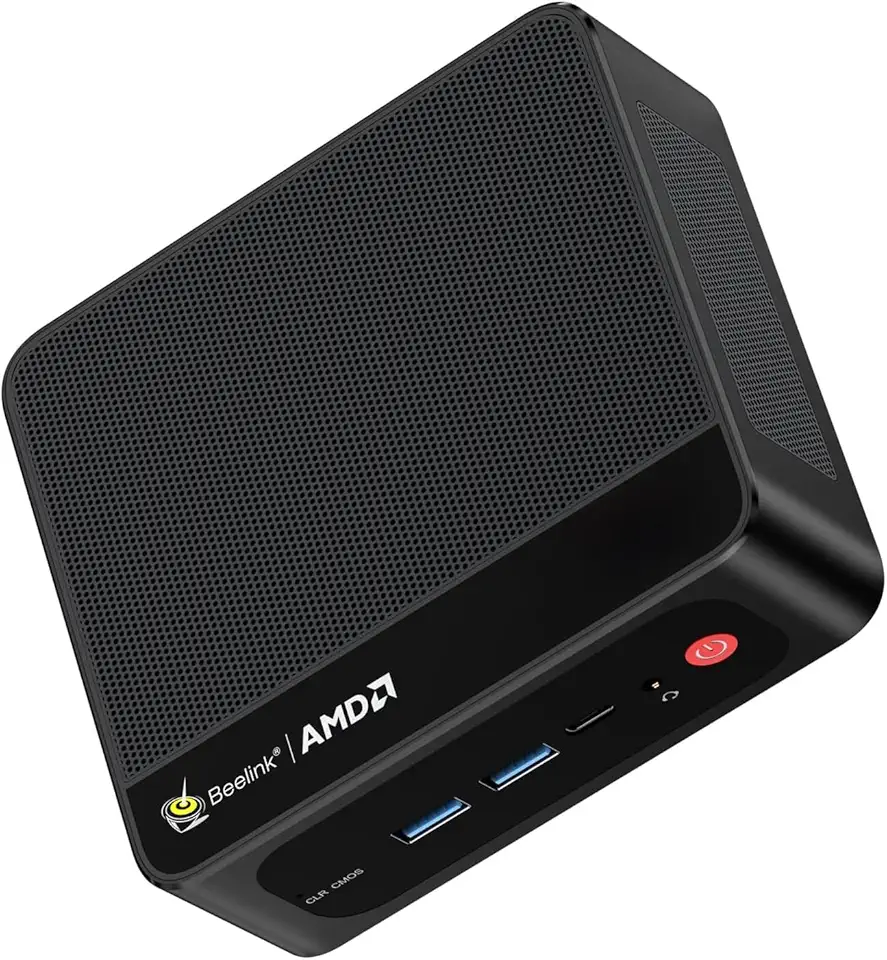 Beelink Mini PC SER5, AMD Ryzen 7 5800H (até 4,4 GHz) 8C/16T, Mini Computador Desktop 32GB DDR4 RAM 1TB NVMe SSD, PC pequeno para jogos com saída 4K a 60Hz/BT5.2/WiFi 6 para jogos/escritório/casa/W11