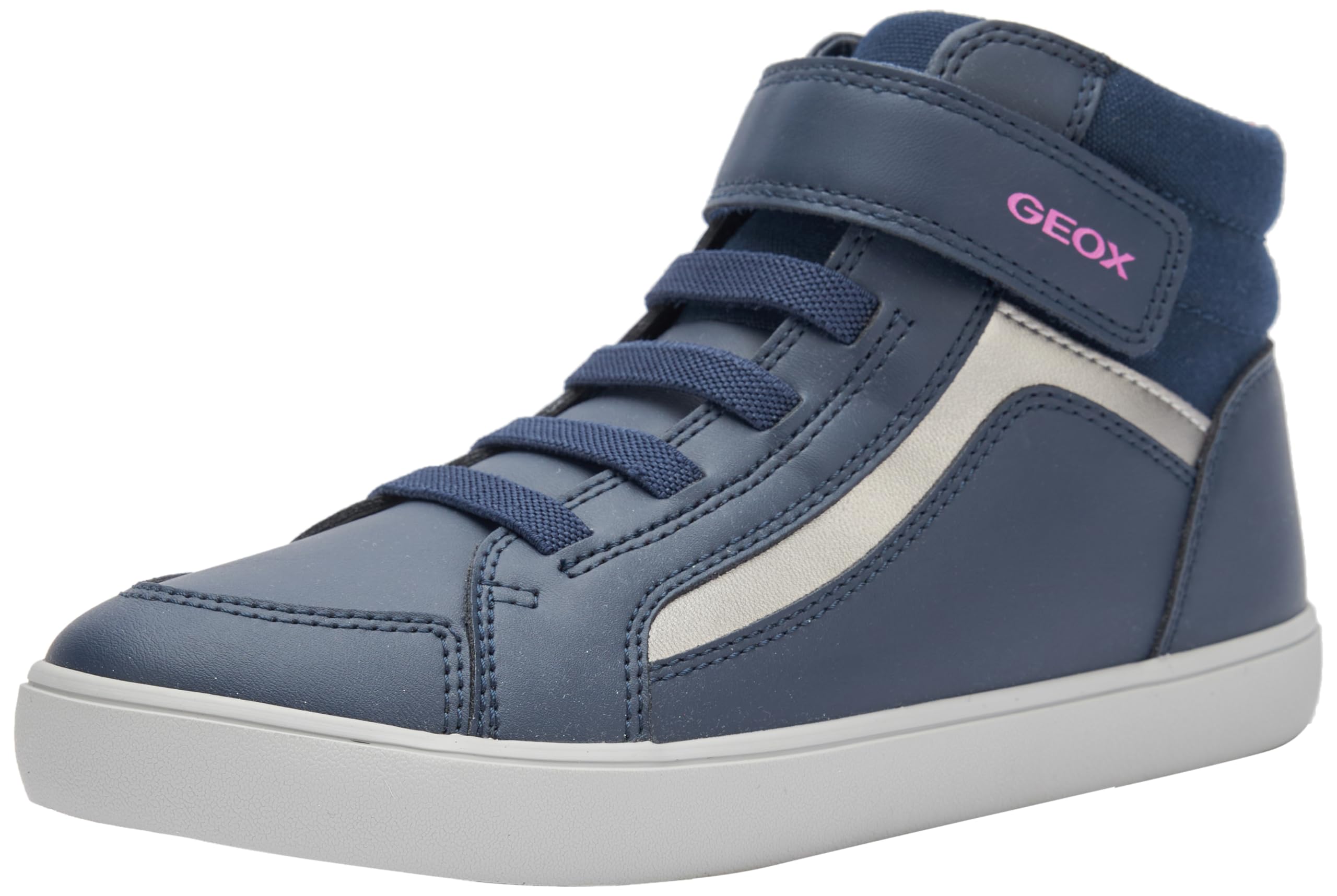Geox J Gisli Girl C Sneaker, Navy, 1.5 UK