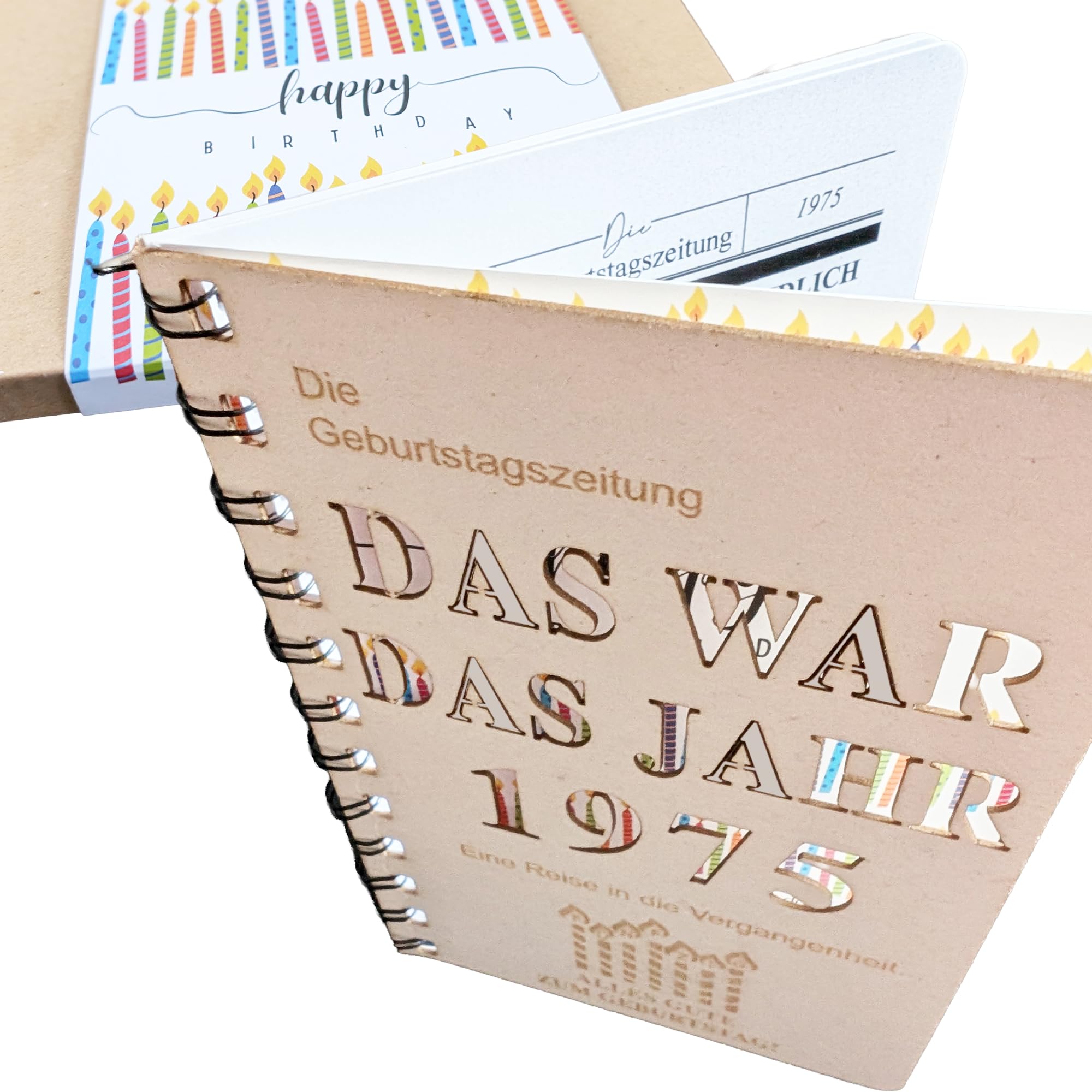 the lazy panda card company Das Jahr, das 1975 war - Karte Buch zum 50. Geburtstag mit Details zum Geburtsjahr Geburtstagskarte (1975)