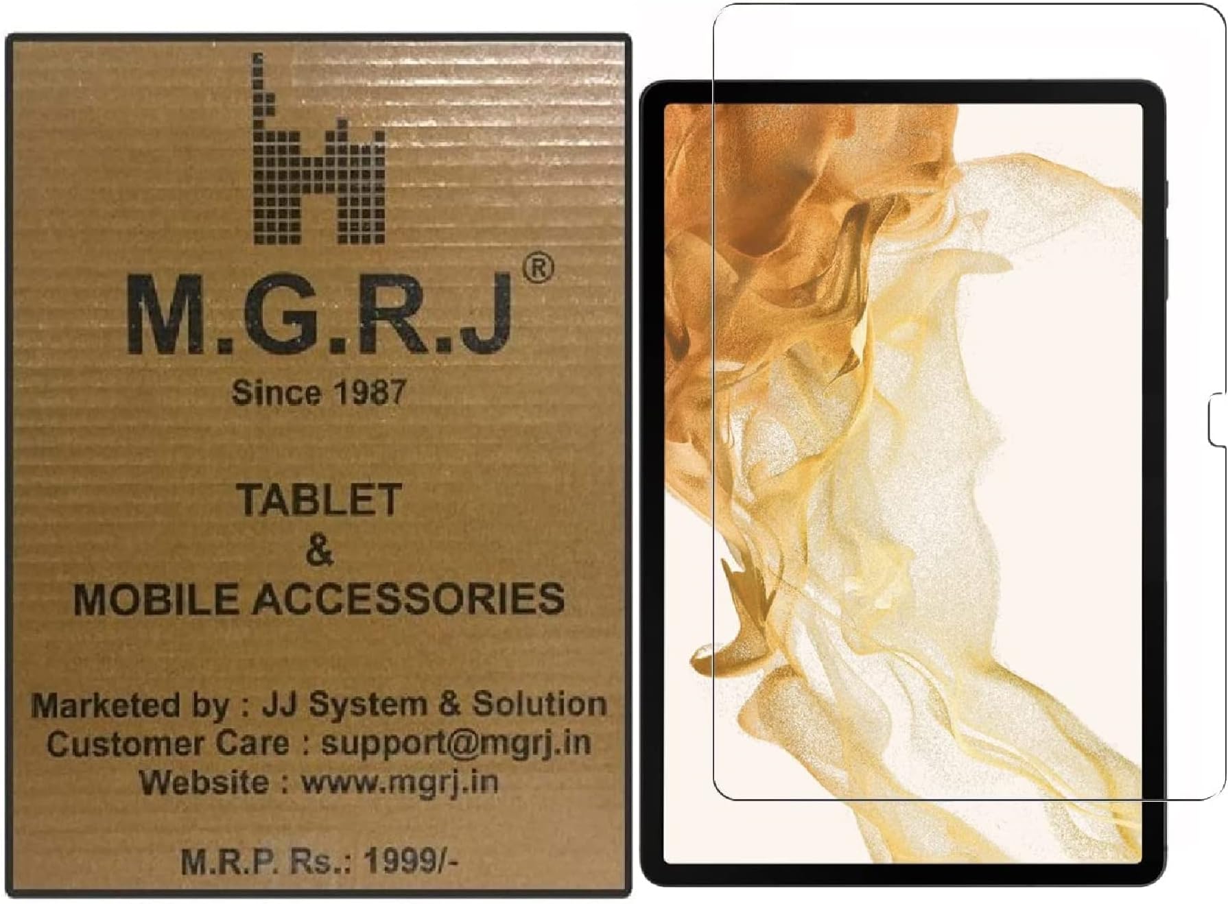 M.G.R.J® Tempered Glass Screen Protector Compatible for Samsung Galaxy Tab S10 Plus/Tab S9 Plus/Tab S9 FE+ / Tab S8 Plus/Tab S7 FE/Tab S7 Plus (12.4" inch)