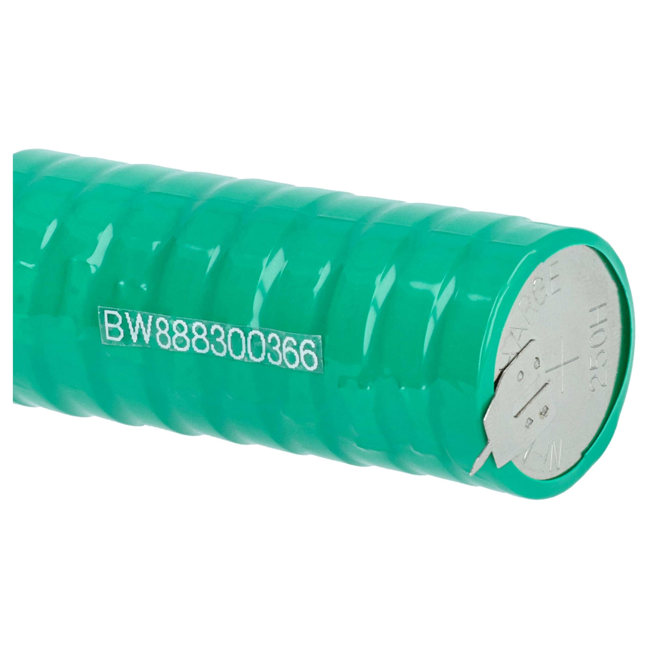 vhbw 10x NiMH Batería de botón de Repuesto Tipo V250H 250 mAh 12 V Compatible para lámparas solares, etc.