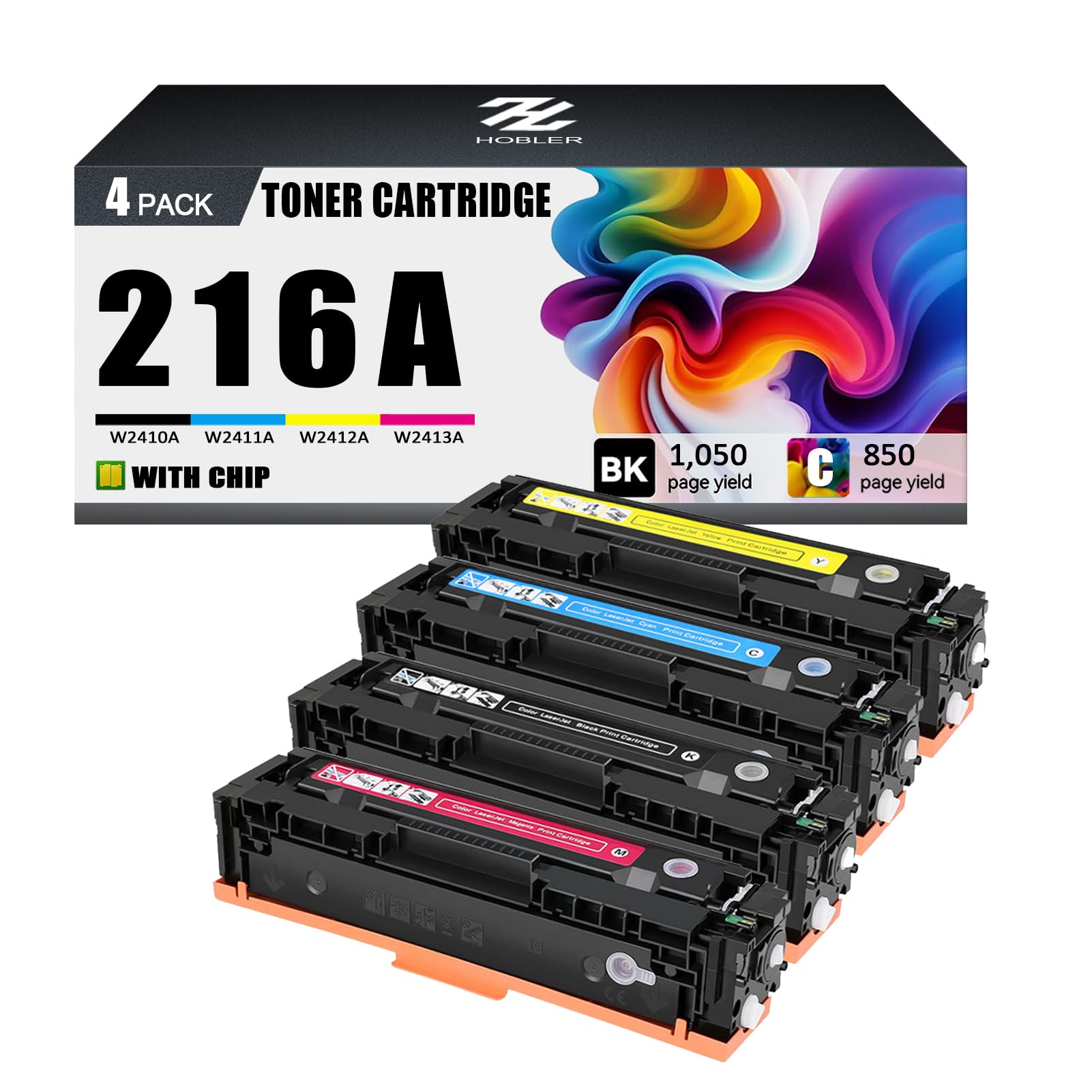 216A Toner Cartridges Compatible for HP 216A W2410A W2411A W2413A W2412A Toner Cartridge Work for HP Laserjet Pro M155a M155nw M155dw M182nw M182n