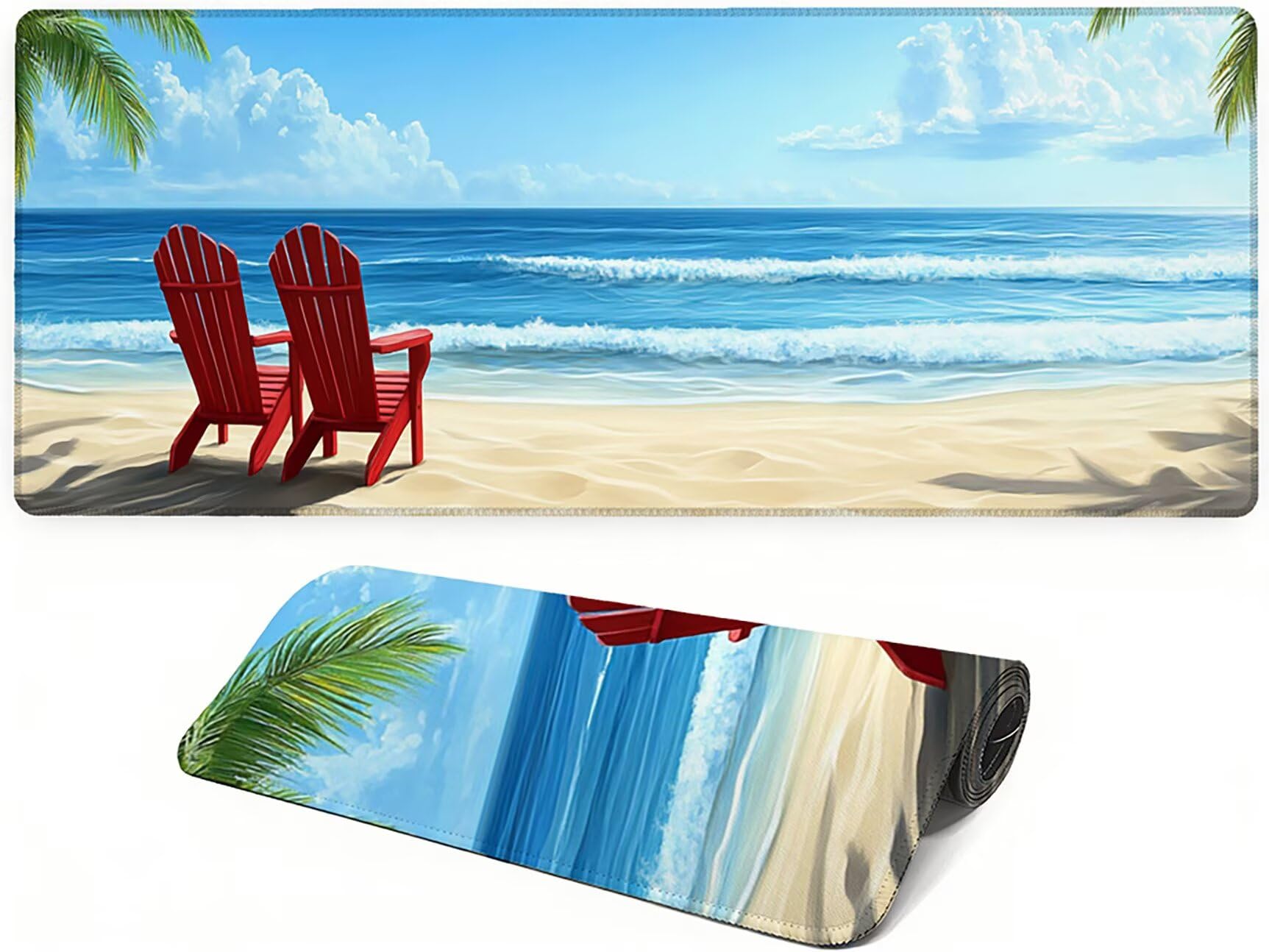 Podkładka pod mysz Lejnlnng XXL - 120x60cm - Ocean Grand Gamer Mouse Pad, fabryka XL antypoślizgowa gumowa mata na biurko, wodoodporna podkładka pod mysz o wysokiej precyzji i szybkości baza JL-7318