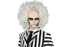 Unisex Silver Light Green Beetlejuice Wig Men