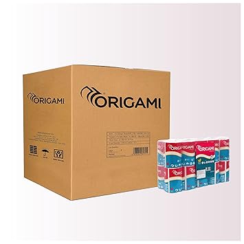 Eco Range Origami Tissue Roll 10 cm x 9.7cm(140 Pulls X 20) 2 Ply (20 in 1) Total 2800 Pulls | Home & Commercial Use
