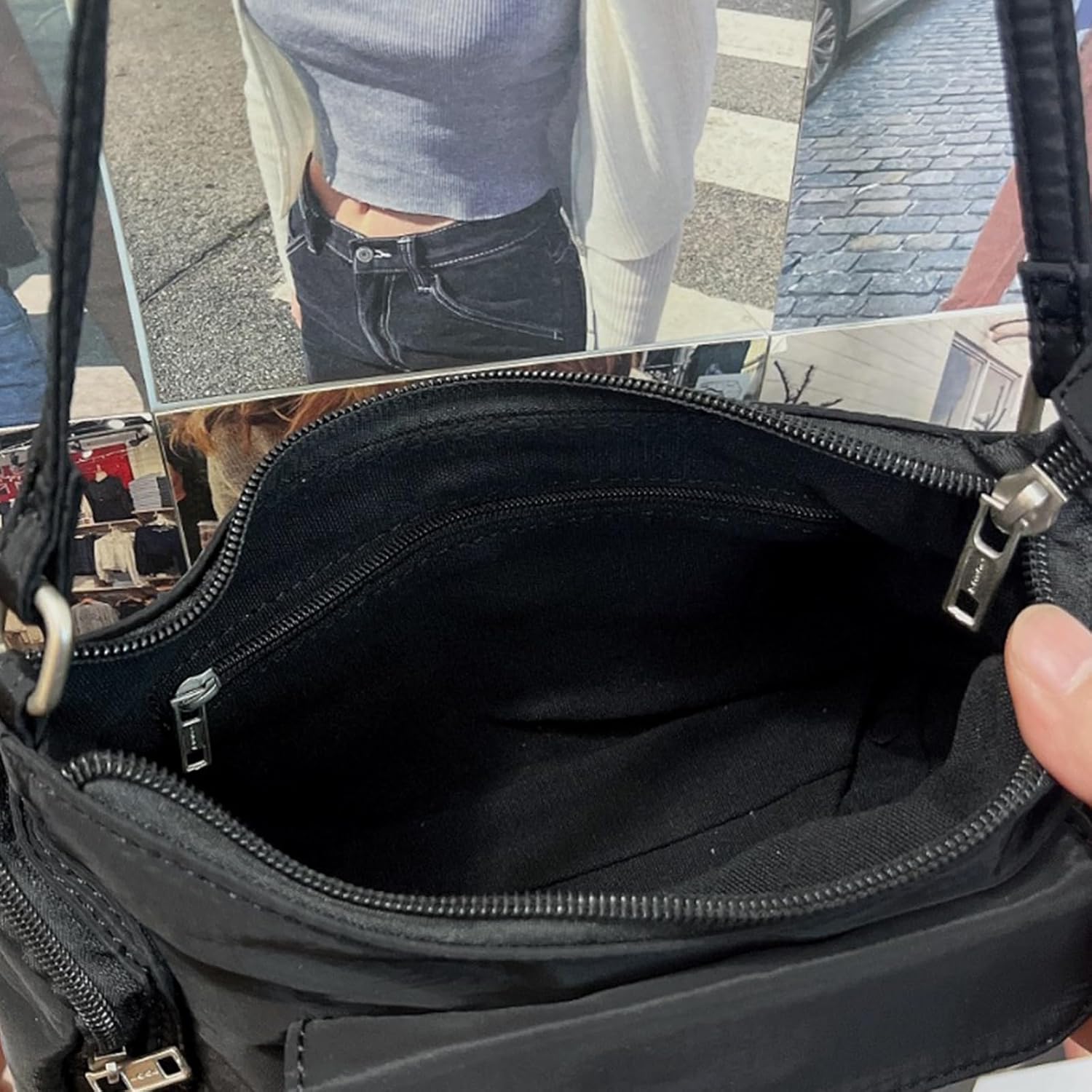 Multi-pocket Nylon Shoulder Bag for Women Small Shoulder Purse Casual Underarm Bag - Image 5