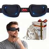 Fismool 100% Blackout Sleep Eye Mask for Women Men, Zero Pressure Sleeping Mask - Sleeping Mask and Eyelash Friendly Night Blindfold, Adjustable Ultra Soft Comfortable for Dry Eye Mask (Black)