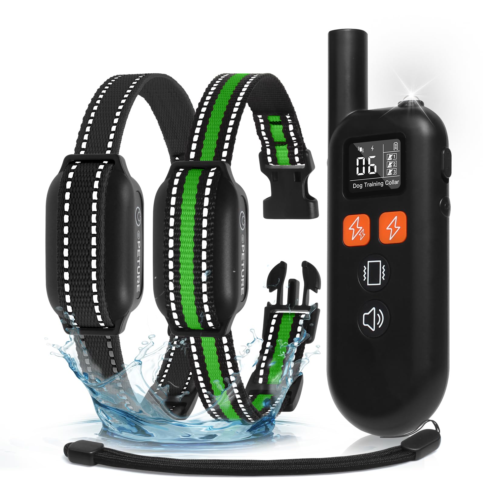 Dog Shock Collar for 2 Dogs, Rechargeable Dog Training Collar with Remote 2 Pack - 3300FT, IPX7 Waterproof Shock Collar for Large Medium Small Dogs, E-Collar for Dogs Training with 4 Training Modes