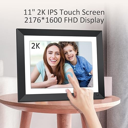 Miniatura 5 de FULLJA Marco de fotos digital WiFi de 11 pulgadas 2K - Pantalla táctil IPS HD de 2176 x 1600, marco de fotos digital Smart Cloud, almacenamiento de