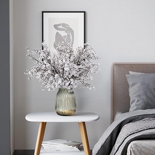 Miniatura 10 de 6 paquetes de flores falsas de imitación de aliento de bebé, flores artificiales de seda de gypsophila, ramos florales a granel para el hogar,