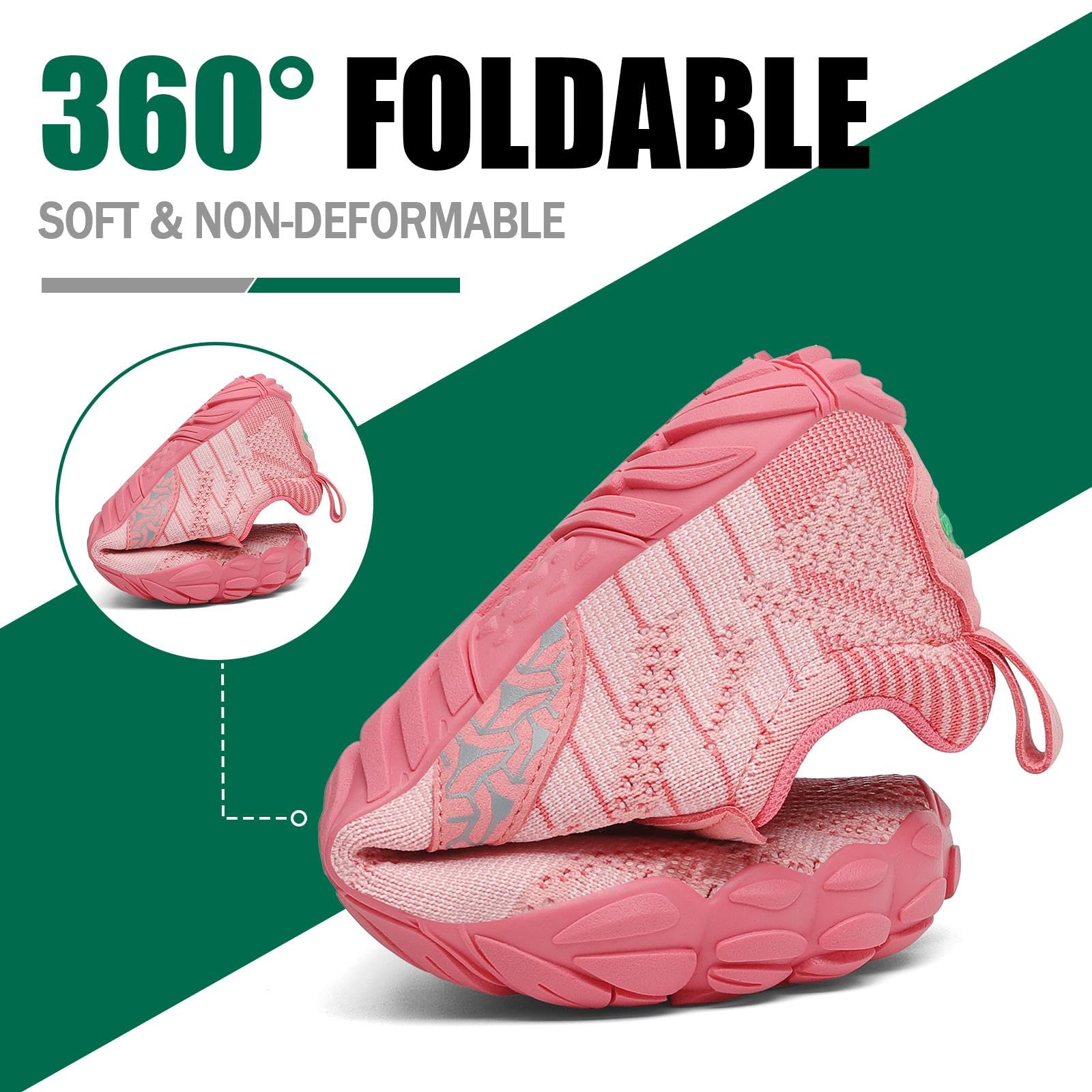 SAGUARO Barefoot Buty dla mężczyzn i kobiet minimalistyczne buty barefoot antypoślizgowe buty do biegania szlakowe lekkie buty na palce, rozmiar 36-48 EU, Łososiowy, 36 EU