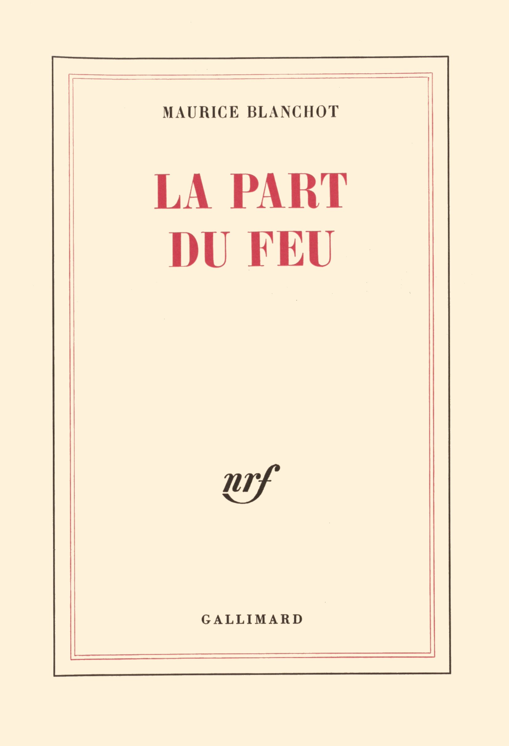 La Part du feu