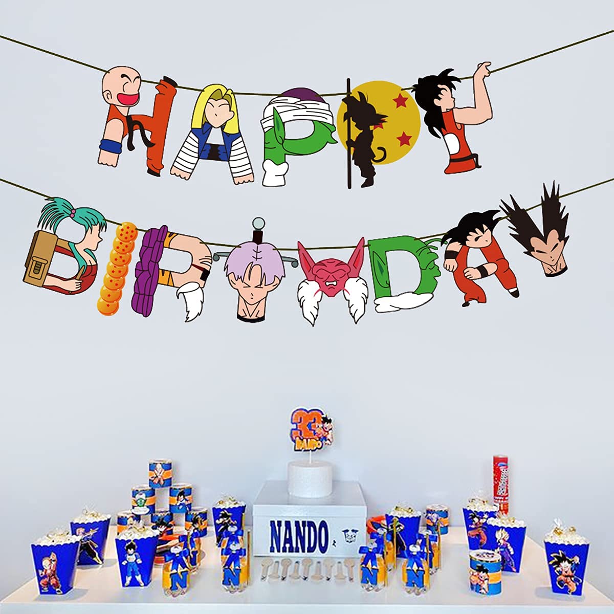 Dragon Ball Party Banner, Dragon Ball Z Party Decorations, Dragon Ball