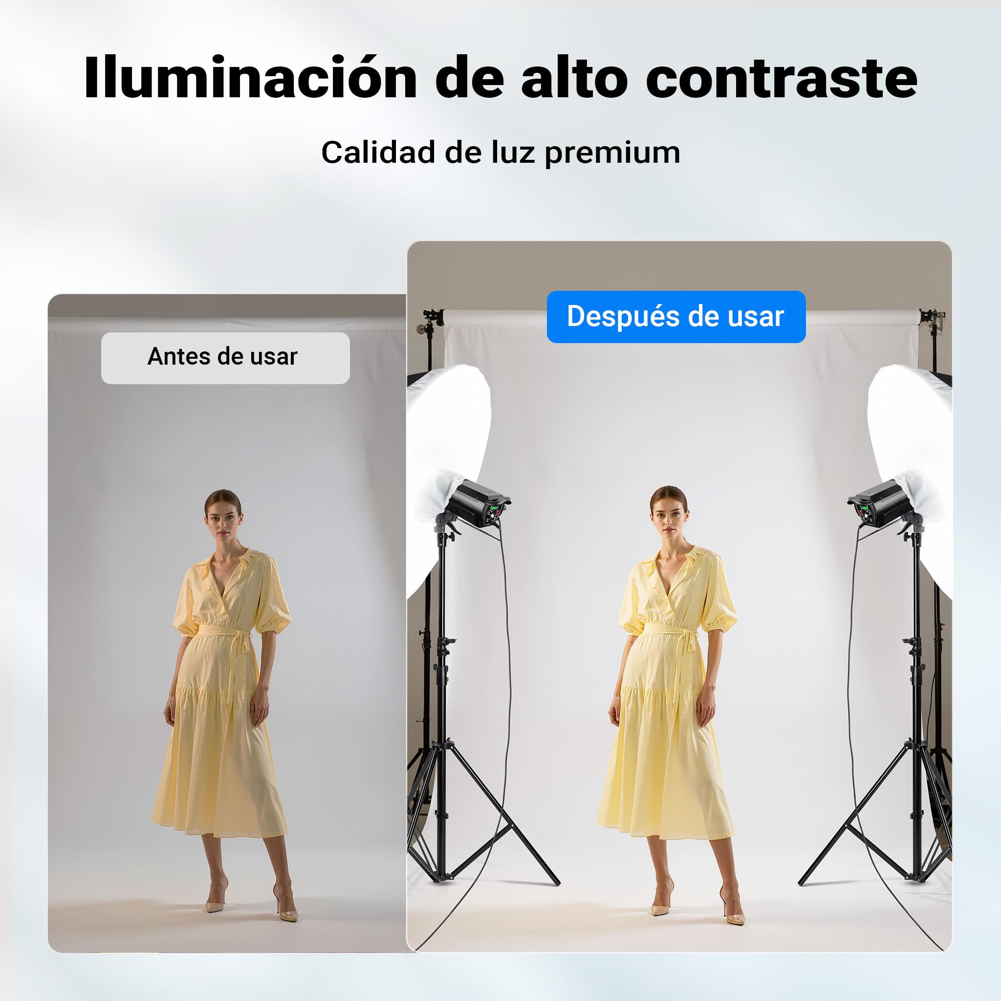 Walimex pro Parasol fotográfico parabólico Negro/Blanco Ø 165 cm + difusor – Set de modeladores de luz para fotografía y videografía