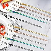 Vista 7 de 10 tenedores para pepinillos, tenedor de oliva con mango largo, tenedores de cóctel de acero inoxidable de 8.2 pulgadas, agarrador de pepinillos