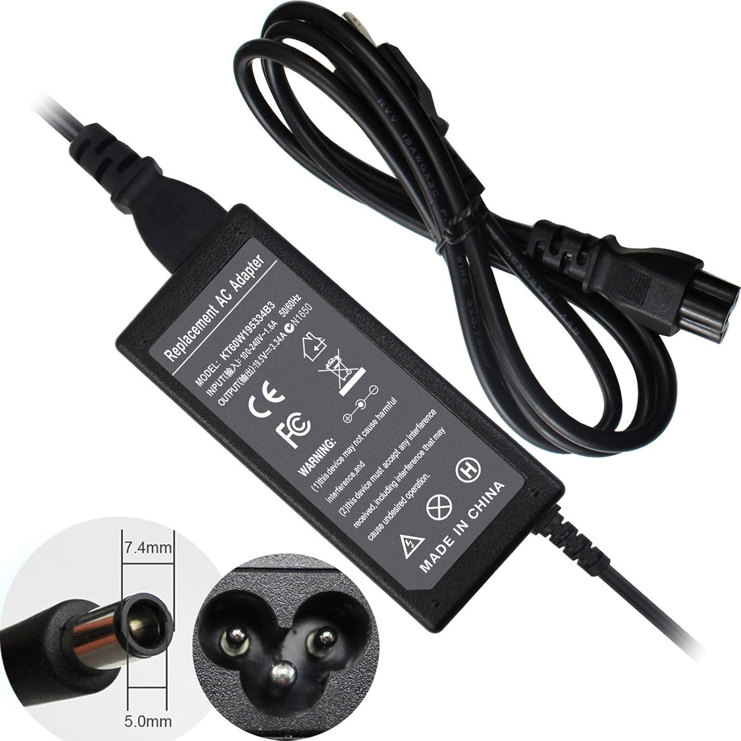 Hоttеѕt Sаlе LNOCCIY 19.5V 3.34A PA-12 AC Adapter Charger Power Supply Cord for Dell Inspiron 11Z-1121 15-3520 3521 3531 3537 3542 15R 5521 15R-7520 15R-N5110