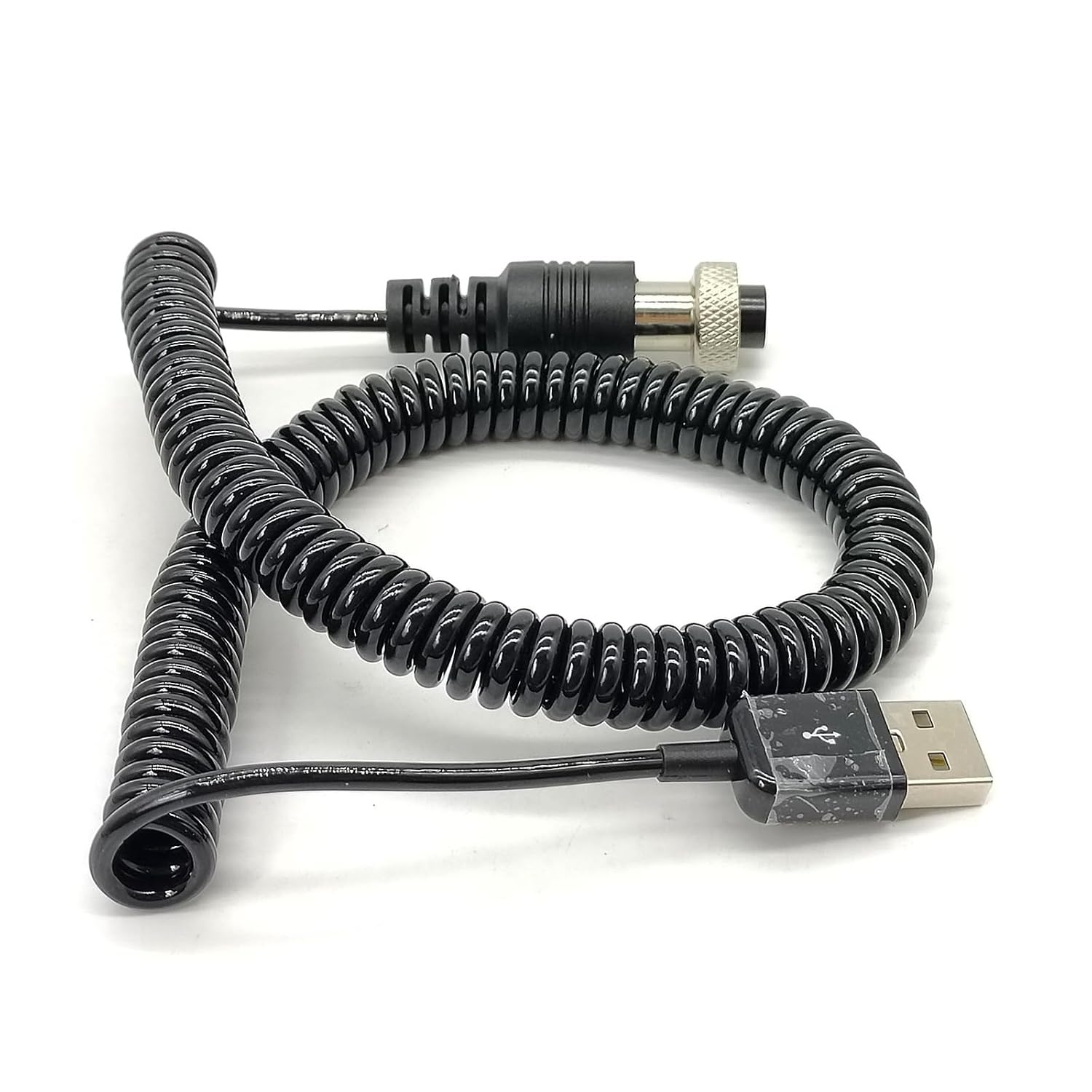 GX12 Female 4 Pin Aviation Plug to USB2.0 Type-A Male Cable 3 Meter