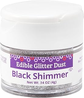 DecoPac Edible Glitter Dust | Black Shimmer | Edible Sparkle Powder For ...