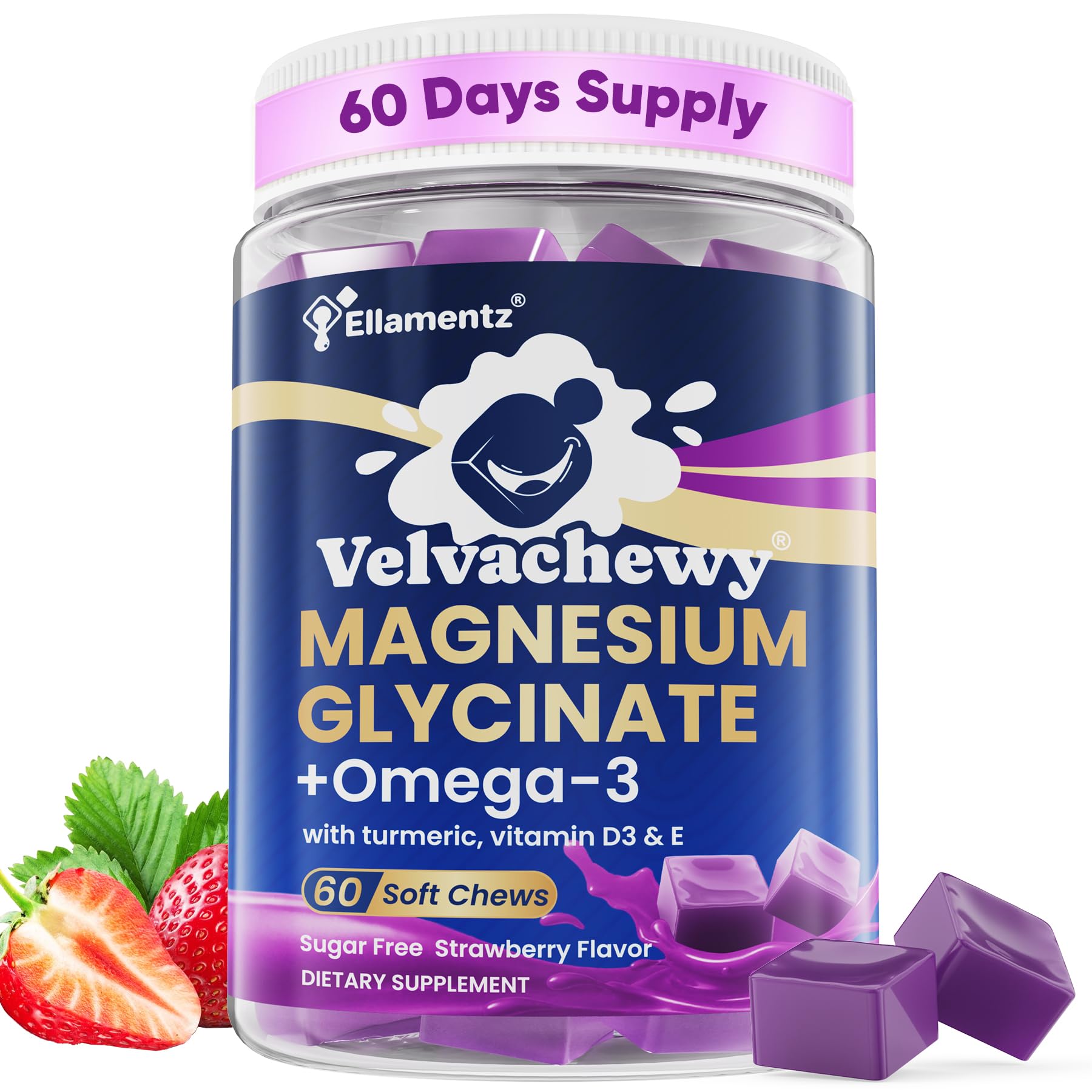 Magnesium Glycinate Gummies 500mg - Magnesium Soft Chews for Adults