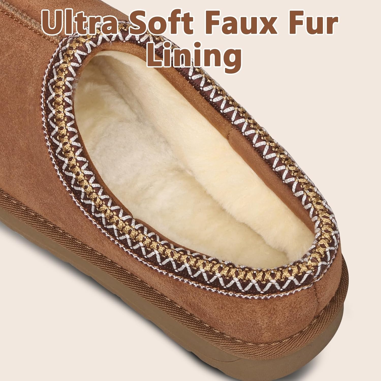 Women's Slippers Platform Mini Boots Short Ankle Anti-Slip Boot Fur Fleece Lined Sneakers House slippers Boot For Outdoor - Image 5