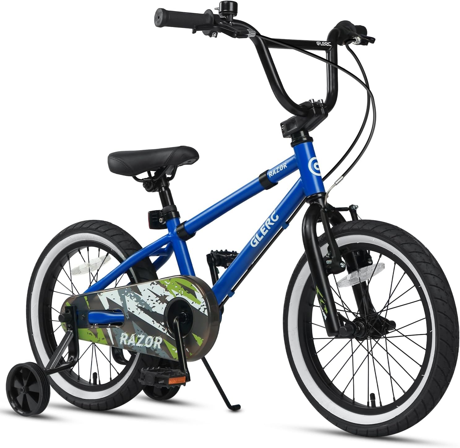 Glerc Razor 12/14/16 Inch Children's Bicycle BMX Style for 2-8 Year Old Boys Bikes with Stabilisers & Stand & Bell