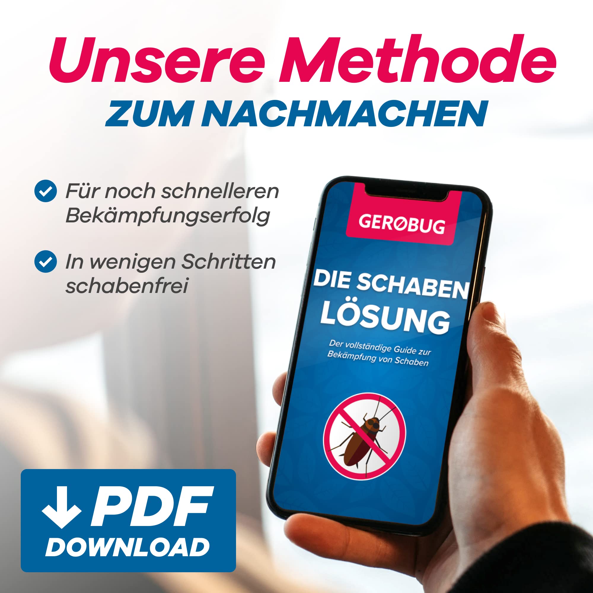 GEROBUG Profesjonalna pułapka na karaluchy 12 szt. wraz z tabletkami z przynętą do wykrywania karaluchów we wszystkich pomieszczeniach mieszkalnych - w zestawie ebook ze wskazówkami dotyczącymi zwalcz