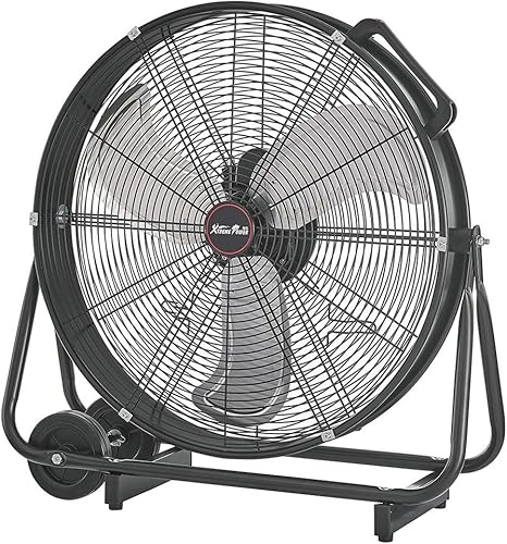 Miniatura 7 de XtremepowerUS Ventilador industrial de 24 pulgadas con flujo de alta velocidad, tambor rodante, rueda de velocidad ajustable, color negro