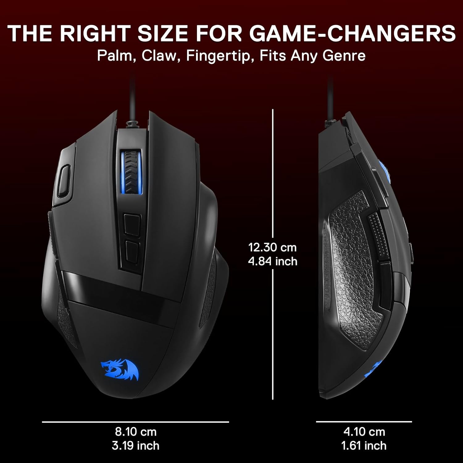 Redragon M619 mouse with ergonomic design