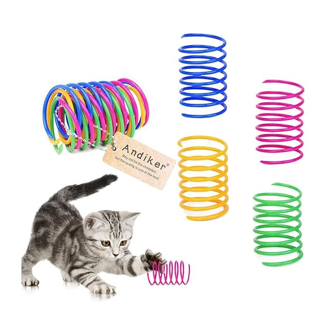 Andiker Interactive Cat Spiral Creative Spring Toy to Kill Time and Keep Fit Sturdy and Heavy Plastic for