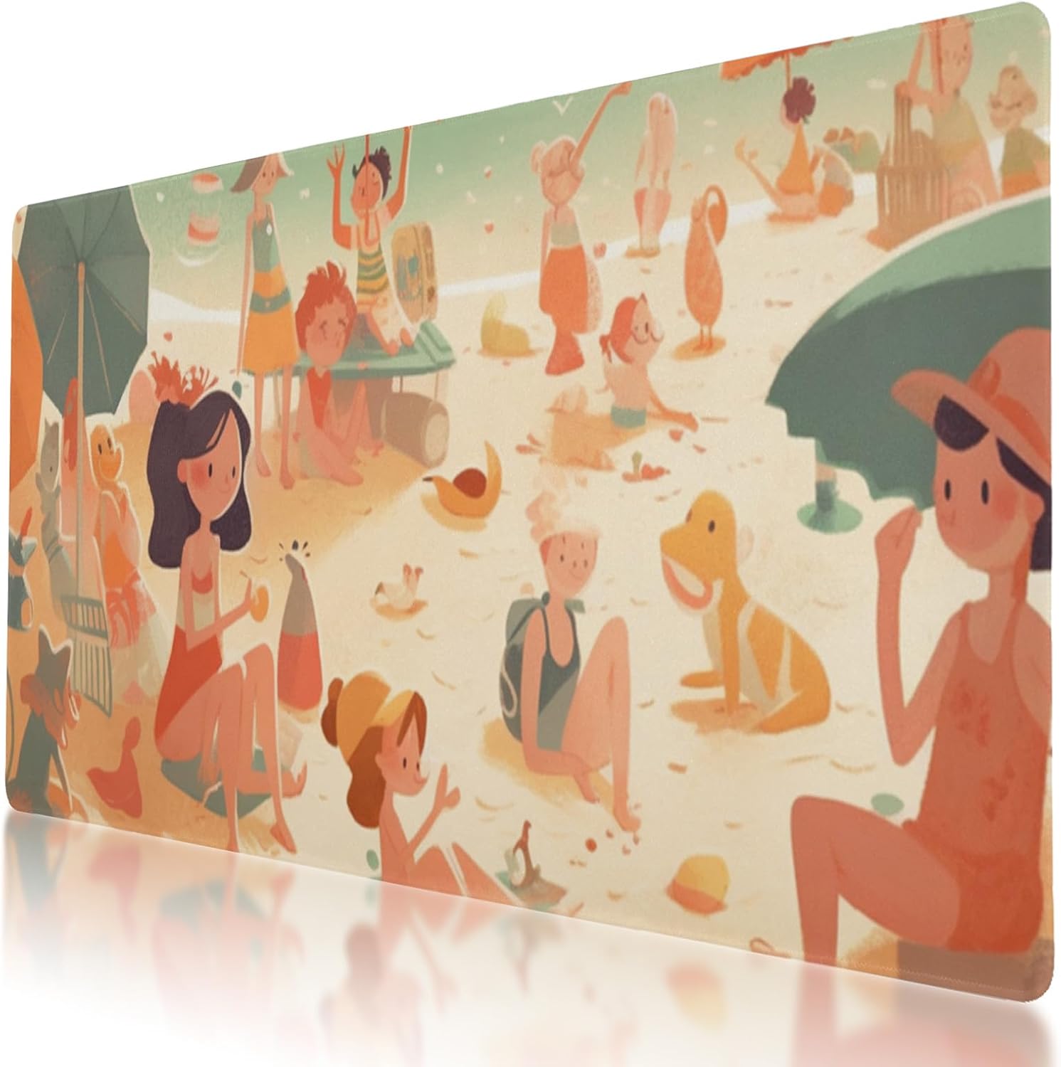 Stitched Edge, Non-Slip Rubber Base Castle with Clean Lines Printed Mouse Pad 35.5 x 16 Inch, Ideal for Gamers & Office Work